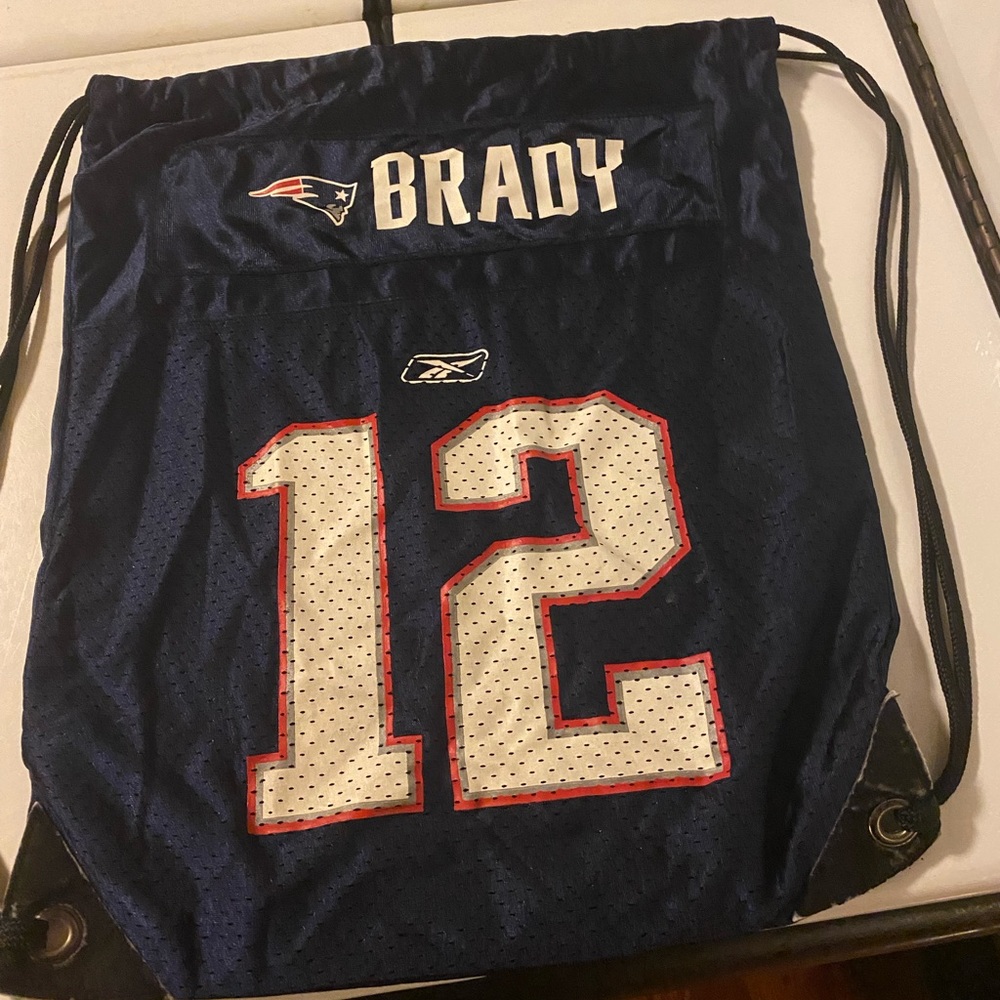 🏈🏈🏈 Soft Reebok “#12” BRADY Backpack Pouch 🏈🏈🏈